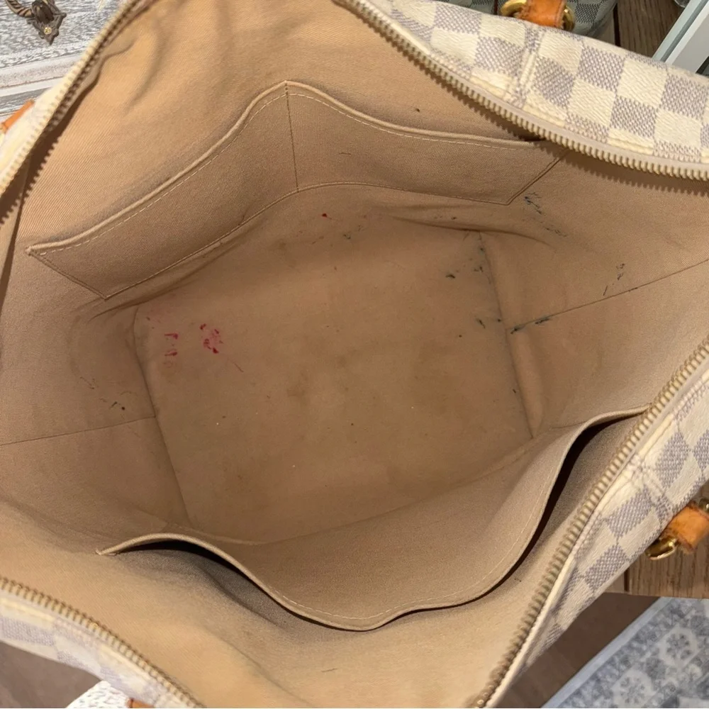 Authentic Louis Vuitton Totally GM Damier Azur Checkered Pattern Shoulder Bag - Picture 9 of 16